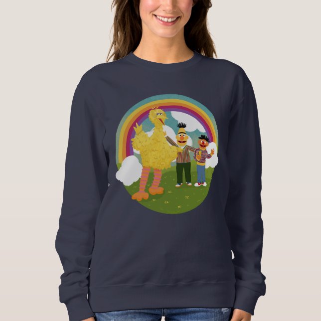 Sudadera El arcoiris de los antiguos amigos de Plaza Sésamo (Anverso)