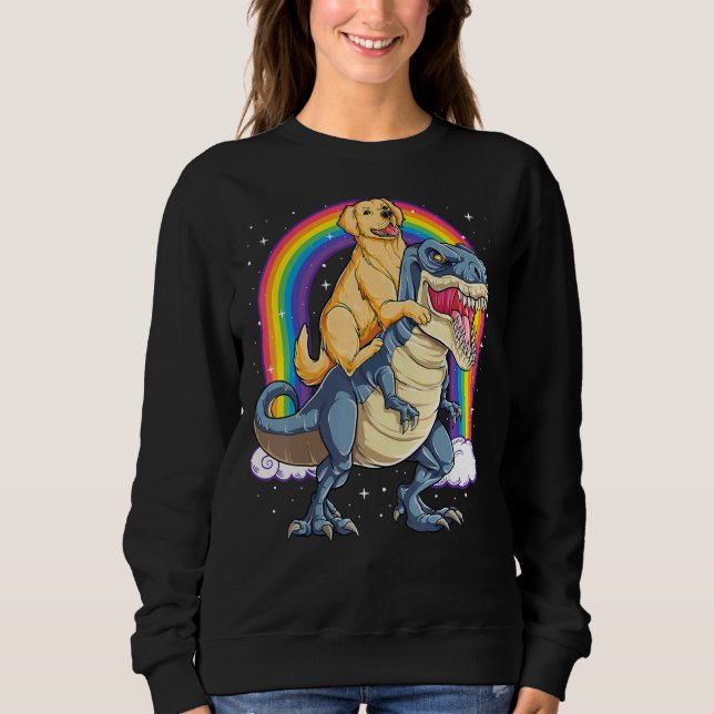 Sudadera El arcoiris de los chicos de los Rex de Dinosaurio (Anverso)