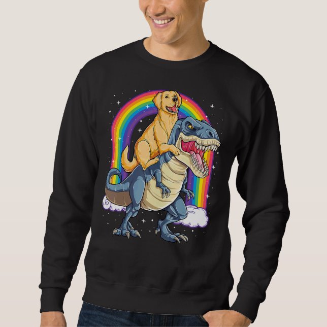 Sudadera El arcoiris de los chicos de los Rex de Dinosaurio (Anverso)