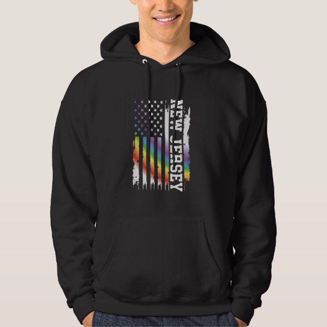 Sudadera El arcoiris de los Estados Unidos con F en Nueva J (Anverso)