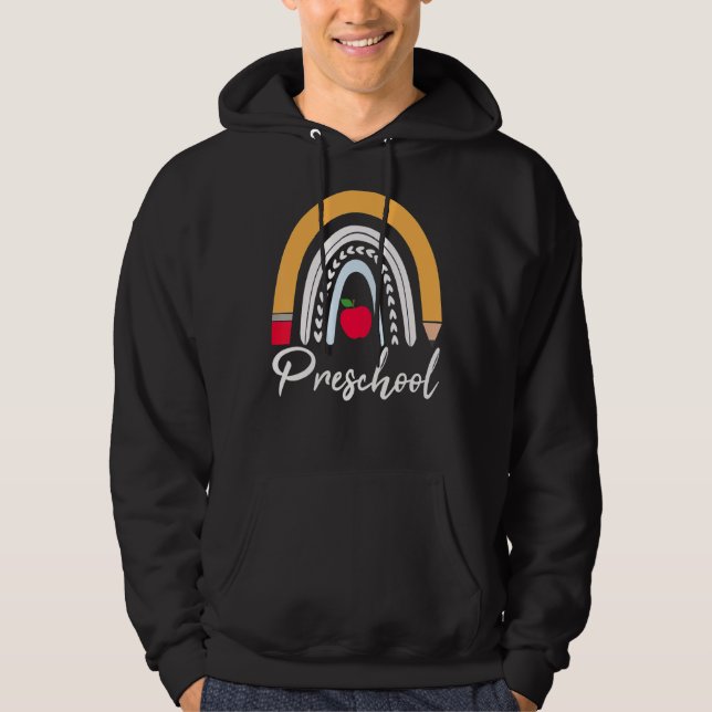 Sudadera El arcoiris de los profesores de preescolar (Anverso)