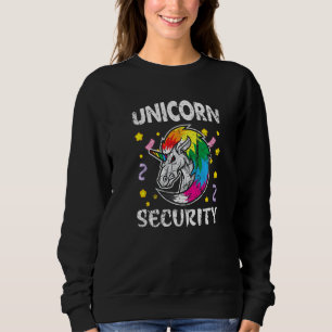 Sudadera El arcoiris de seguridad de unicornio con cosecha