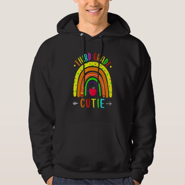 Sudadera El Arcoiris De Tercer Grado Se Vuelve Al Lápiz Esc (Anverso)
