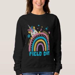 Sudadera El arcoiris de Unicornio deja que los juegos comie