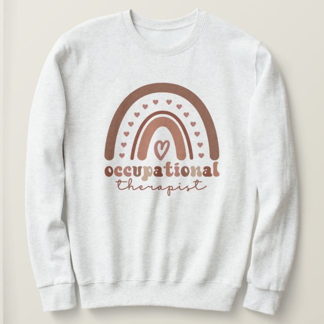Sudadera El arcoiris del Boho a los regalos del terapeuta o (Anverso del diseño)