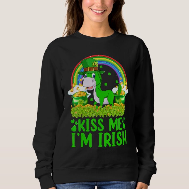 Sudadera El arcoiris gracioso me besa a mí soy la mula irla (Anverso)