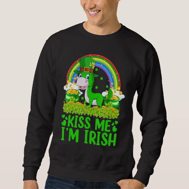Sudadera El arcoiris gracioso me besa a mí soy la mula irla (Anverso)