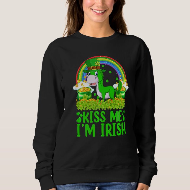 Sudadera El arcoiris gracioso me besa a mí soy la mula irla (Anverso)