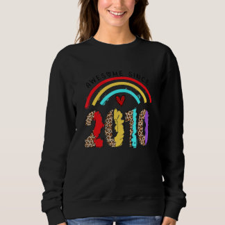 Sudadera El arcoiris impresionante desde 2010 es mi cumplea