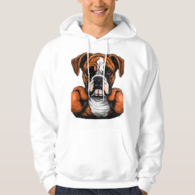 Sudadera El arte de diseño de BoxerLoveK9 (Anverso)