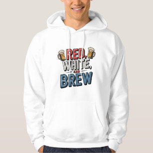 Sudadera El arte de la cerveza roja y blanca