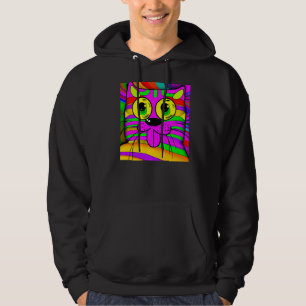 Sudadera El arte humorístico del gato meow kitty retrato li
