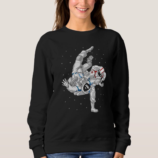 Sudadera El astronauta brasileño Jiu Jitsu Judo Martial Art (Anverso)