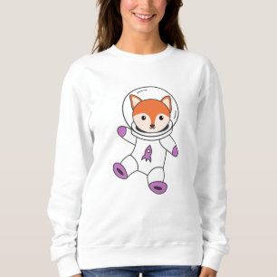 Sudadera El astronauta Fox Naranja Cute Animals Earth Mars