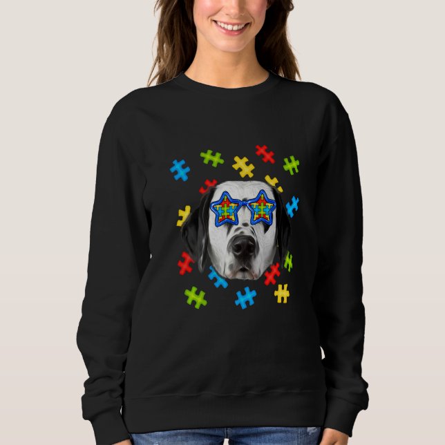 Sudadera El autismo dálmata suave rompecabezas de sol cacho (Anverso)