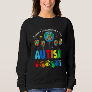 Sudadera El autismo de la Tierra acepta entender el amor y 