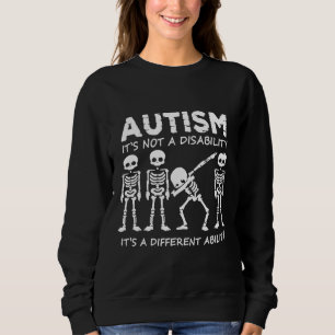 Sudadera El Autismo Del Dabbing De Esqueleto No Es Una Disc