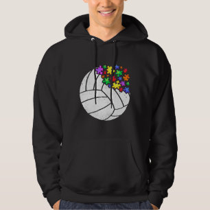 Sudadera El autismo del voleibol rompe a los hombres mujere