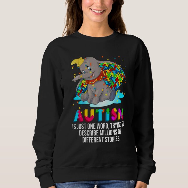 Sudadera El Autismo Elefante Es Sólo Una Palabra Que Trata  (Anverso)