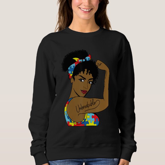 Sudadera El Autismo Mamá Inquebrantable Rosie The Riveter F (Anverso)