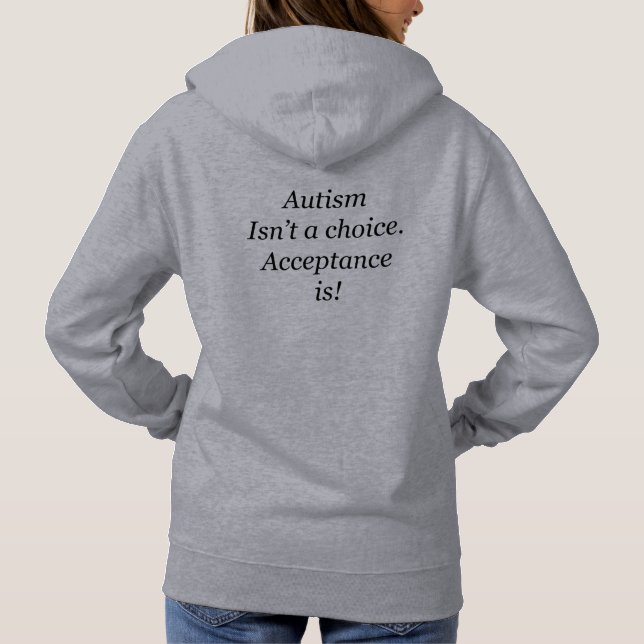 Sudadera El autismo no es una opción (Reverso)