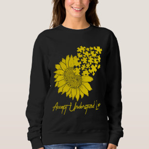 Sudadera El autismo puro rompecabezas de girasol Pieza Orgu