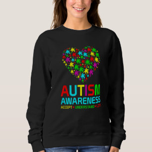 Sudadera El autismo rompe el amor al corazón y acepta enten