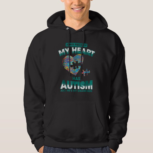 Sudadera El Autismo -Una Gran Pieza De Mi Corazón Tiene Aut (Anverso)