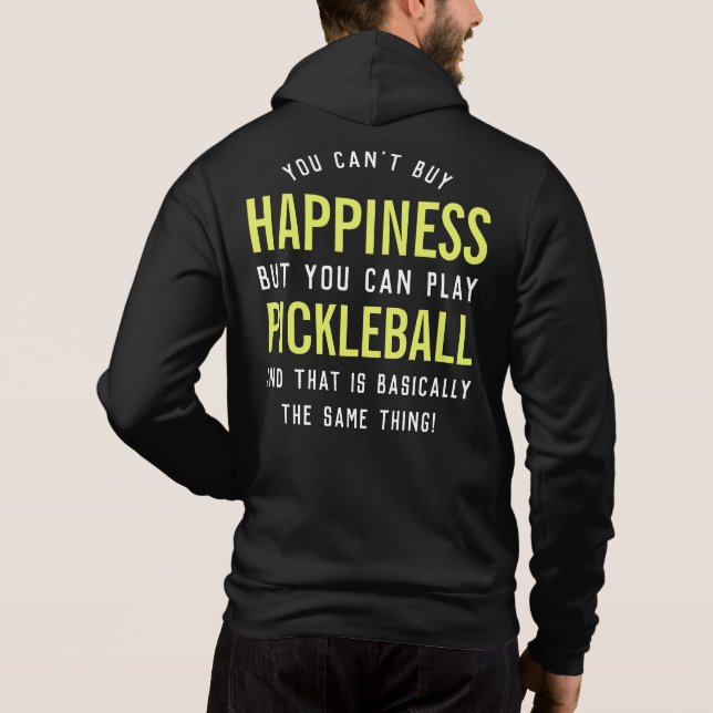Sudadera El baloncesto es la felicidad un regalo divertido  (Reverso)