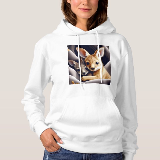 Sudadera El bebé canguro en la impresión de bolsos para mad (Anverso)