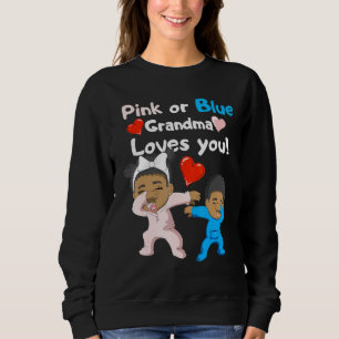Sudadera El Bebé Negro Rosa O Abuela Azul Te Ama El Género