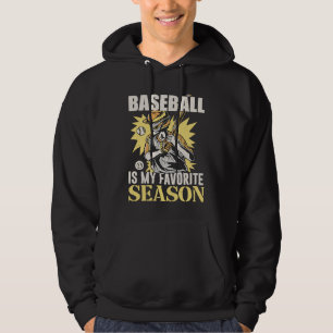 Sudadera El Béisbol Es Mi Juego De Temporada Favorito Bate 
