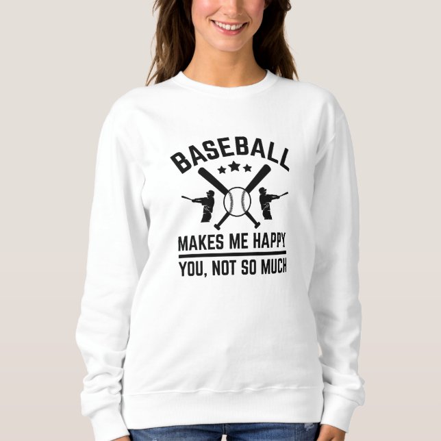 Sudadera El béisbol me hace feliz que no tanto (Anverso)