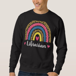 Sudadera El Bibliotecario Boho Rainbow Leopardo vuelve a la