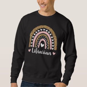 Sudadera El Bibliotecario De Maestros Boho Rainbow Leopardo