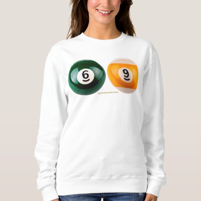 Sudadera El billar duro 69 de SlipperyJoe con una bola de b (Anverso)
