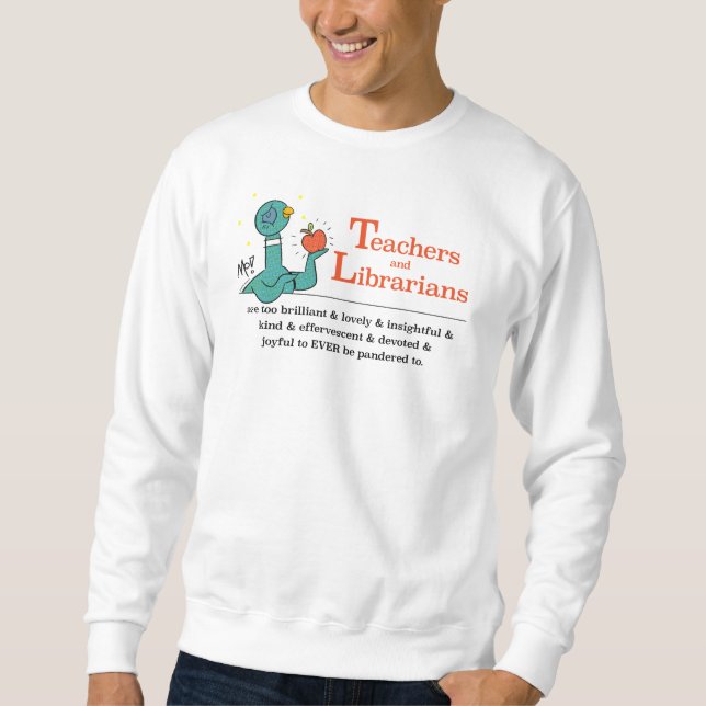 Sudadera El blanco de los maestros de palomas y bibliotecar (Anverso)