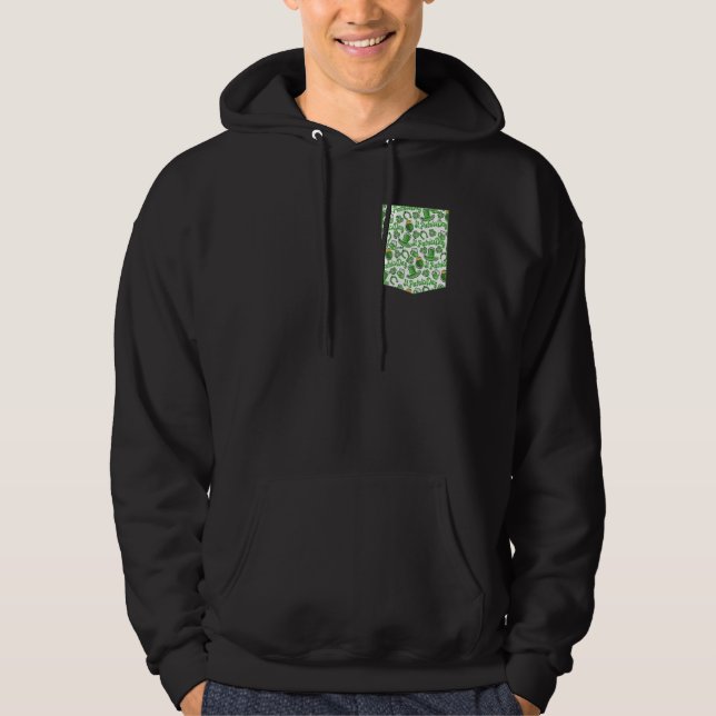 Sudadera El bolsillo afortunado de St Patrick's Day lleno d (Anverso)