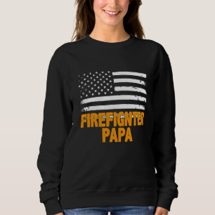 Sudadera El bombero papá papá, el día del padre con bandera