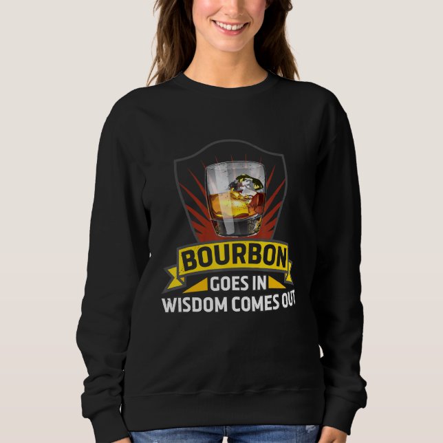 Sudadera El Borbón Va En Sabiduría Y Sale Retro Bourbon (Anverso)