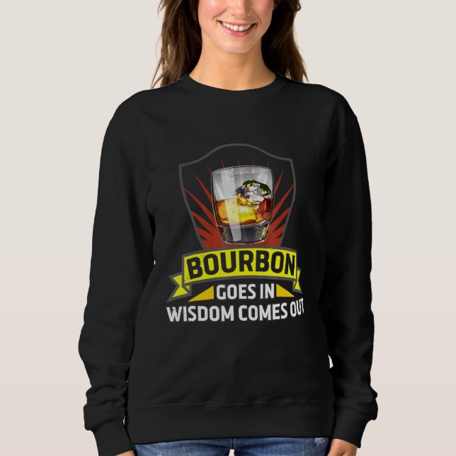 Sudadera El Borbón Va En Sabiduría Y Sale Retro Bourbon (Anverso)