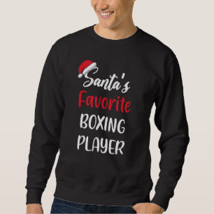 Sudadera El boxeador favorito de Santa Boxeo de Navidad