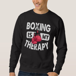 Sudadera El Boxeo Es Mi Terapia Cita De Boxeo Glo
