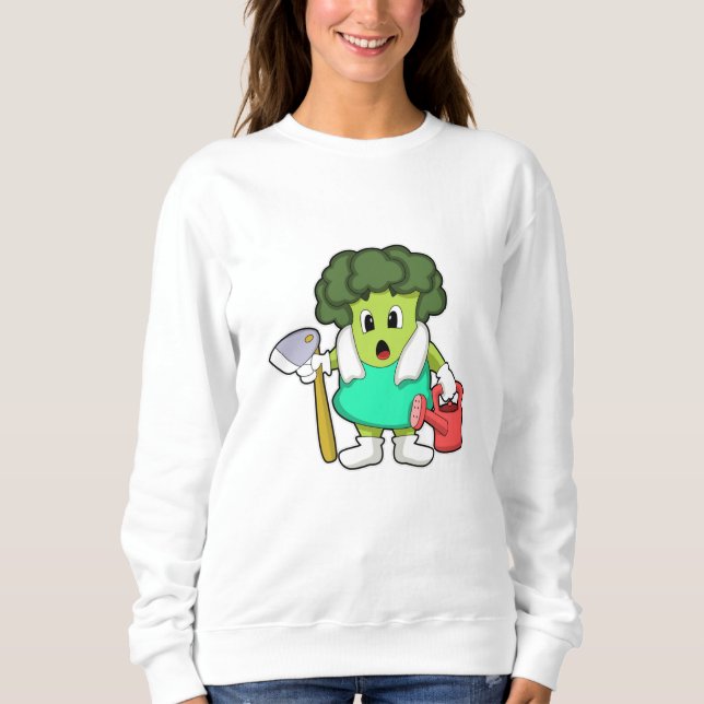 Sudadera El brócoli como granjero con agua (Anverso)