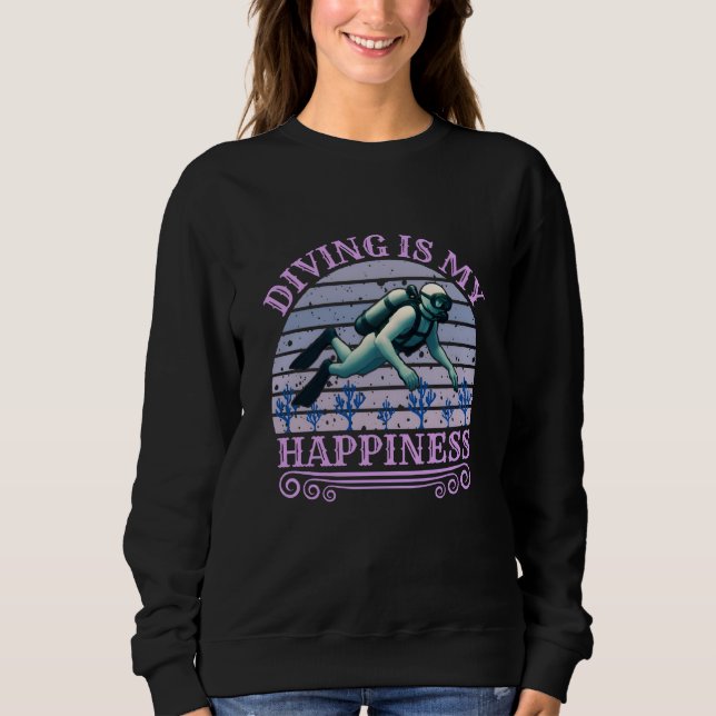 Sudadera el buceo es mi felicidad (Anverso)