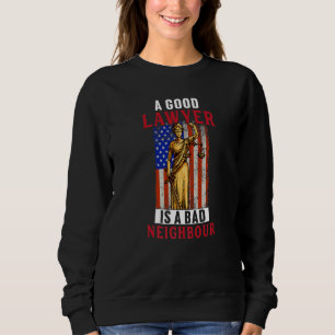 Sudadera El buen abogado es un gráfico de un abogado de mal