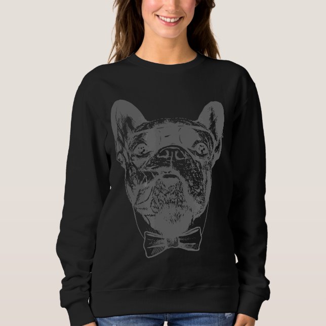 Sudadera El Bulldog francés está loco (Anverso)