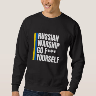 Sudadera El buque de guerra ruso se vuelve esencial