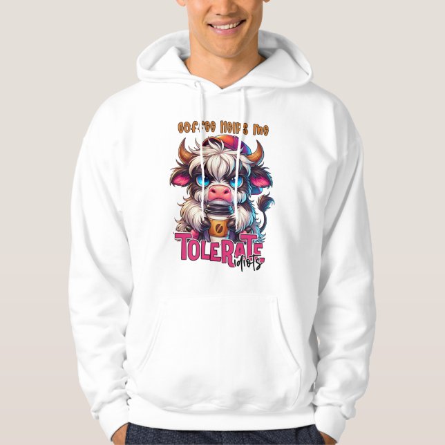 Sudadera El café me ayuda a tolerar a los idiotas (Anverso)