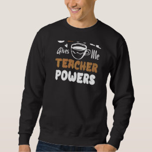 Sudadera El Café Me Da Poderes De Maestro Dos Tiros De Espr
